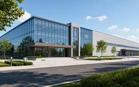 Rational AG (DE0007010803) präsentiert im Architektur-Render ein modernes Produktions- und Verwaltungsgebäude mit Glasfassade - Foto: THN