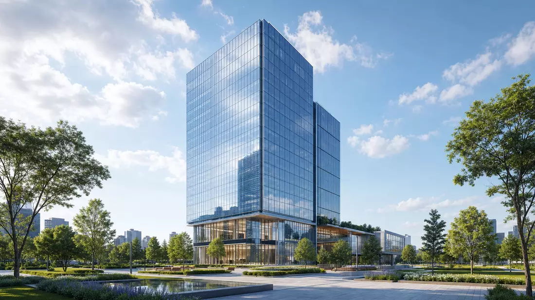 Architektur-Render Glasfassade, Symbolbild Associated British Foods plc GB0006731235