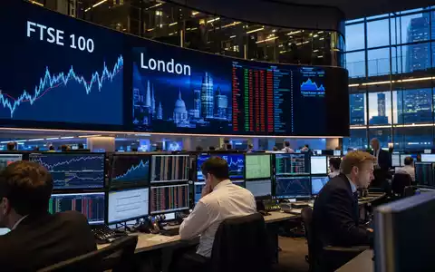 Associated British Foods plc GB0006731235 zeigt ein Börsen-Editorial mit Handelsraum und Charts zum FTSE 100 - Foto: THN