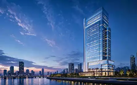 Coface SA (ISIN FR0000064784) als Finanzdienstleister passt zu diesem architektonischen Render eines modernen Bürohochhauses - Foto: THN
