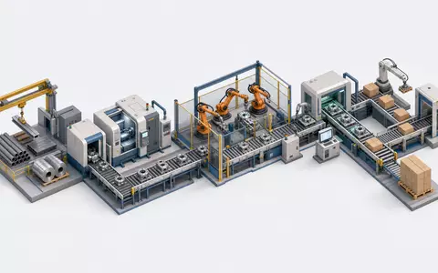 Isometrische 3D-Illustration zeigt Wertschöpfungskette der Wälzlagerproduktion von SKF AB, ISIN SE0000108227, Industrieausrüstung - Foto: THN