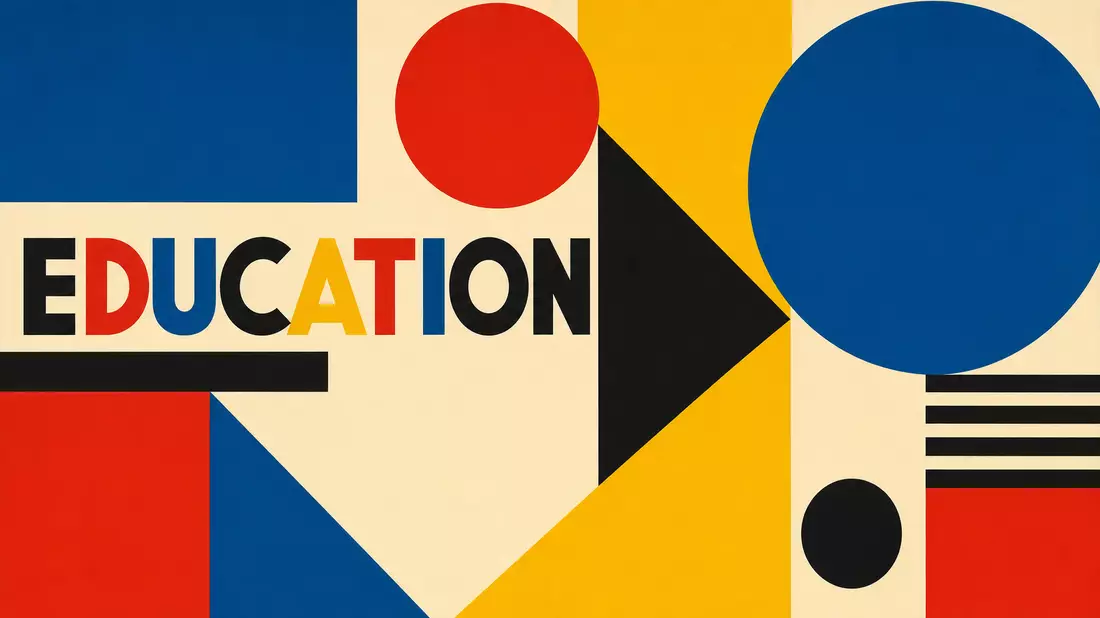Bauhaus-Poster mit Bildungsmotiv für Pearson plc