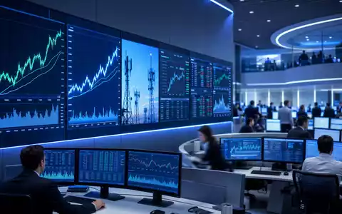 Editorial-Aufnahme eines Börsenparketts mit Kurscharts symbolisiert Handel der Tele2 AB, ISIN SE0005190238, Nasdaq Stockholm - Foto: THN