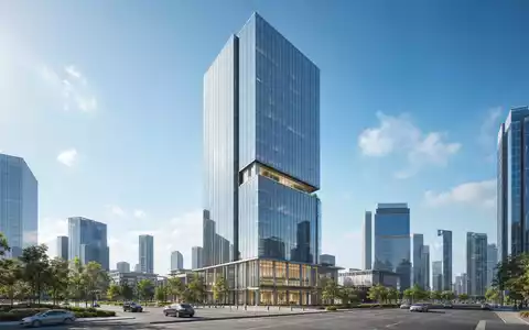 Kinnevik AB (ISIN SE0015810247) illustriert modernen Glas-Wolkenkratzer als Architektur-Render inmitten einer urbanen Skyline - Foto: THN