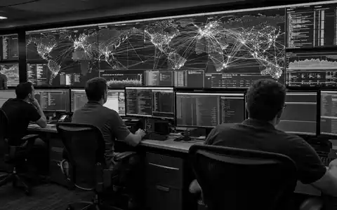 Verisign Inc. (US92343E1029) überwacht weltweite Netzwerkdaten in einem dokumentarisch fotografierten Kontrollraum mit Bildschirmen - Foto: THN