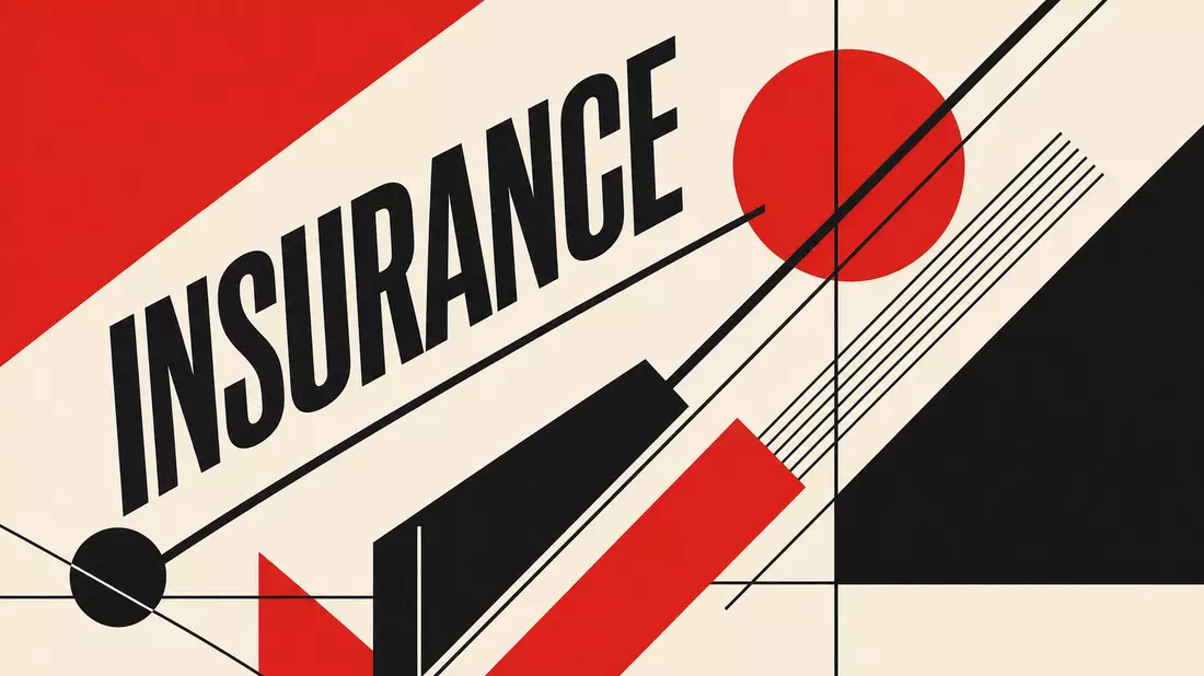 Bauhaus-Poster mit geometrischen Formen und INSURANCE-Schriftzug für Aon plc IE00BLP1HW54