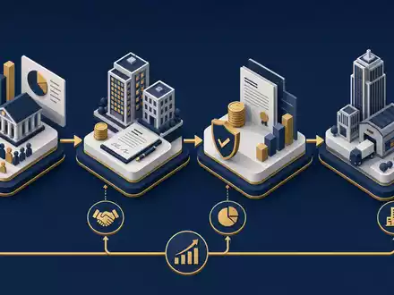Apollo Global Management US0376123065 illustriert die Wertschöpfungskette als isometrisches 3D-Diagramm mit zentralen Investmentprozessen - Foto: THN
