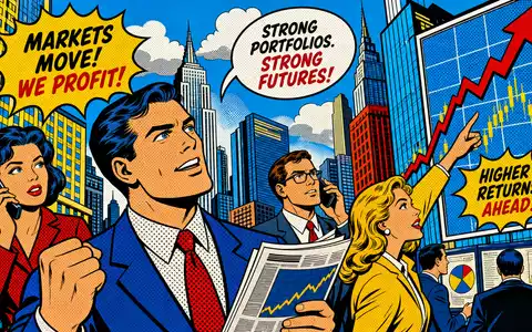 Apollo Global Management US0376123065 als dynamische farbige Pop-Art-Comic-Szene im belebten New Yorker Finanzviertel - Foto: THN