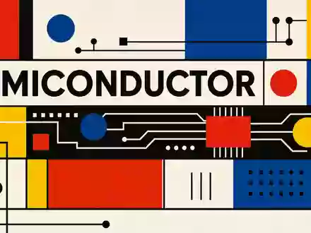 Analog Devices Inc. US0326541051 Bauhaus-Poster mit geometrischen Primärfarben und dem Sektor-Text SEMICONDUCTOR - Foto: THN