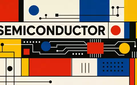 Analog Devices Inc. US0326541051 Bauhaus-Poster mit geometrischen Primärfarben und dem Sektor-Text SEMICONDUCTOR - Foto: THN