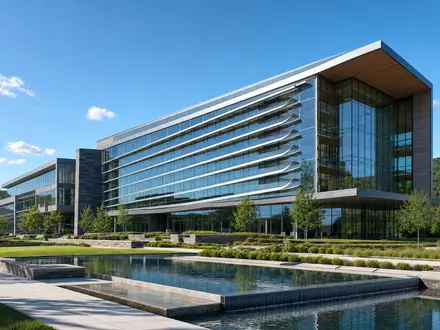 Erie Indemnity Co. modernes Verwaltungsgebäude Architektur-Render in Pennsylvania, ISIN US29530P1021 zentraler Unternehmenshauptsitz - Foto: THN