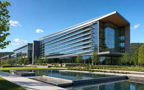 Erie Indemnity Co. modernes Verwaltungsgebäude Architektur-Render in Pennsylvania, ISIN US29530P1021 zentraler Unternehmenshauptsitz - Foto: THN