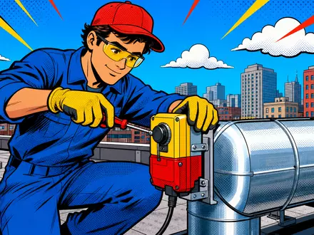 Belimo Holding AG (ISIN CH1101098163): Pop-Art-Comic zeigt bunte Szene mit Lüftungstechnik und Klimaanlagen - Foto: THN