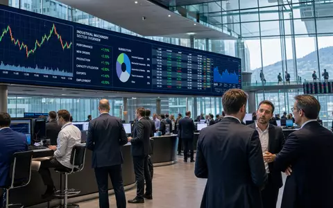 Börsen-Editorial zeigt SIX Swiss Exchange mit Charts zum Maschinenbau-Titel Bucher Industries AG (CH0002432174) - Foto: THN