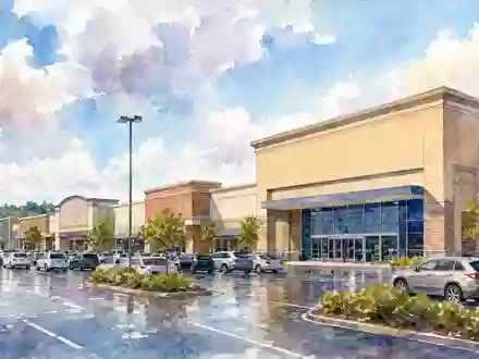 Best Buy Co. Inc. Standort als Aquarell: amerikanisches Einkaufszentrum mit Parkplatz, ISIN US0865161014 - Foto: THN