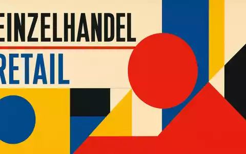 Best Buy Co. Inc. als Bauhaus-Poster mit Text EINZELHANDEL, geometrisch, ISIN US0865161014 - Foto: THN