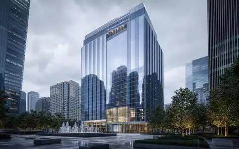 BlackRock Inc. modernes Hauptgebäude New York als Architektur-Render mit Glasfassade, ISIN US09247X1019 - Foto: THN