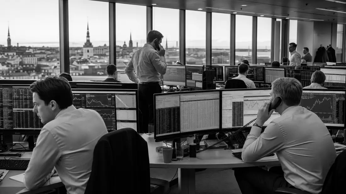 SW-Reportage eines Handelssaals, Symbolbild für Skandinaviska Enskilda Banken