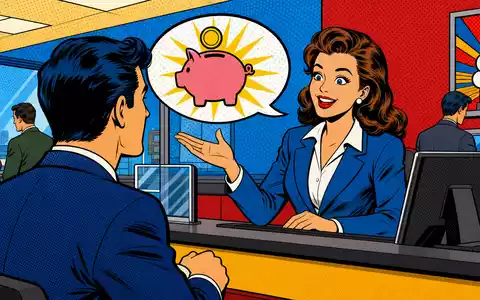 Swedbank AB (SE0000242455) wird in dieser farbenfrohen Pop-Art-Comicszene als freundliche Bankfiliale dargestellt - Foto: THN