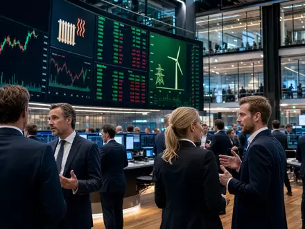 Nibe Industrier AB (SE0015988019) inspiriert diese Editorial Szene vom belebten Handelsraum der Börse Nasdaq Stockholm - Foto: THN