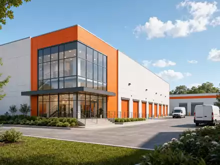 Architektonisches 3D-Render einer Selfstorage-Anlage repräsentiert Safestore Holdings plc, GB00B1N7Z094, führenden Anbieter von Lagerflächen - Foto: THN