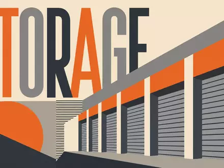 Bauhaus-inspiriertes Poster mit geometrischen Formen symbolisiert Self-Storage-Sektor von Safestore Holdings plc, ISIN GB00B1N7Z094, Londoner Börse - Foto: THN