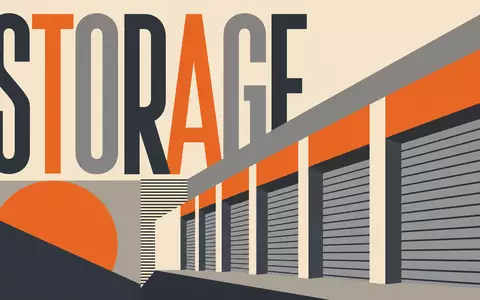 Bauhaus-inspiriertes Poster mit geometrischen Formen symbolisiert Self-Storage-Sektor von Safestore Holdings plc, ISIN GB00B1N7Z094, Londoner Börse - Foto: THN