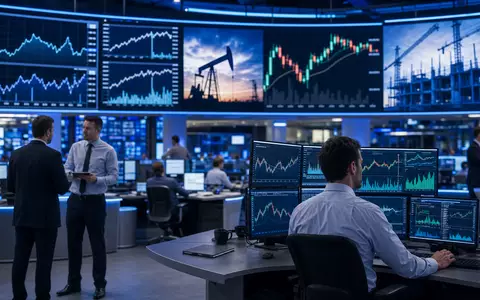 Editorial-Aufnahme des Trading-Floors der Börse Madrid mit Energie-Charts, symbolisch für Acciona S.A., ISIN ES0125220311 - Foto: THN