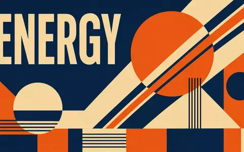 Enagás S.A. (ISIN ES0130960018) steht sinnbildlich für Energie, dieses Bauhaus-Poster betont den Sektor geometrisch - Foto: THN