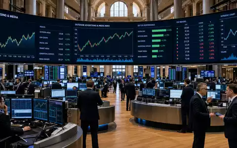 JCDecaux SE (ISIN FR0000077919) notiert an der Euronext Paris, hier symbolisiert durch einen belebten Börsenparkett - Foto: THN