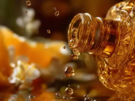Interparfums SA (FR0004024222) zeigt in dieser Makroaufnahme die goldene Essenz eines hochwertigen Duftöls - Foto: THN
