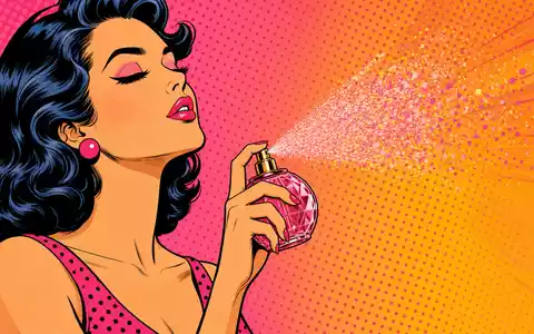 Interparfums SA (FR0004024222) inspiriert dieses farbenfrohe stilisierte Pop-Art-Comic mit einer glücklich duftversprühenden jungen Frau - Foto: THN