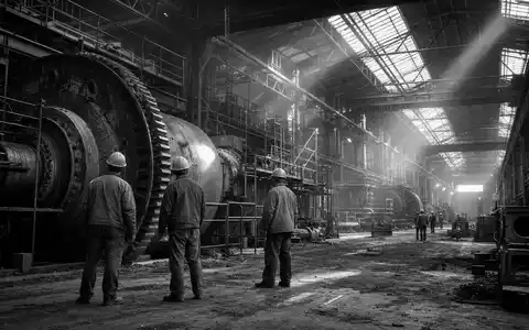 Schwarzweiß-Reportage aus Industrieanlage passt zu Mutares SE & Co. KGaA, ISIN DE000A0Z23Y2, im Umbruch - Foto: THN