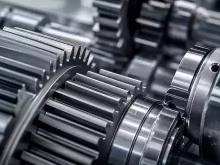 Makroaufnahme präzise gefertigter Metallzahnräder symbolisiert das Industrieportfolio von Mutares SE & Co. KGaA, ISIN DE000A0Z23Y2 - Foto: THN