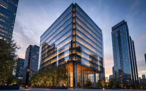 Nasdaq Inc. US6311031081 Architektur Rendering eines modernen Buerohochhauses im Finanzviertel New York - Foto: THN
