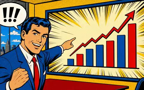 MSCI Inc. (ISIN US55354G1004) Pop-Art-Comic-Szene mit Analyst und ansteigendem Balkendiagramm im Comic-Stil - Foto: THN