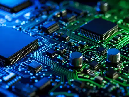 Makroaufnahme einer Leiterplatte veranschaulicht die Technologiebasis von Nagarro SE, ISIN DE000A3H2200, im Softwaregeschäft - Foto: THN