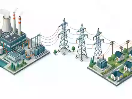 Ameren Corp. US0236081024 isometric 3D diagram of power generation transmission and distribution chain - Foto: THN