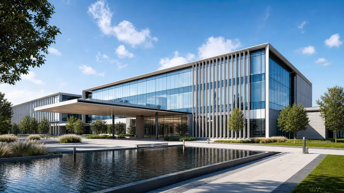 American Electric Power US0255371017 Headquarter Architektur Render Glasfassade