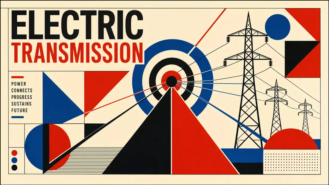American Electric Power US0255371017 Bauhaus Poster Electric Transmission Geometrie