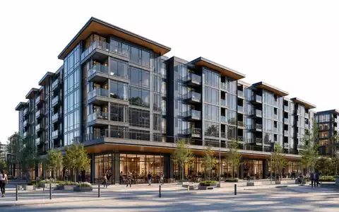 Federal Realty Mischnutzungsgebäude US3137451015 als modernes Architektur Rendering mit Glas und Stahl Fassade - Foto: THN