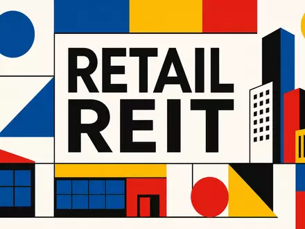 Federal Realty Einzelhandel REIT US3137451015 als geometrisches Bauhaus Poster in leuchtenden Primärfarben gestaltet - Foto: THN