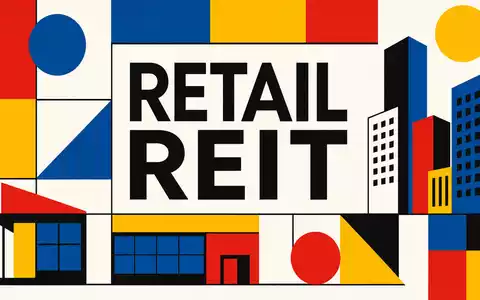 Federal Realty Einzelhandel REIT US3137451015 als geometrisches Bauhaus Poster in leuchtenden Primärfarben gestaltet - Foto: THN