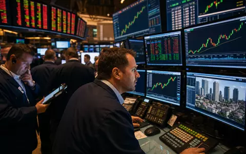 Federal Realty NYSE Handelsparkett US3137451015 mit fokussierten Händlern und Immobilien Sektor Charts auf Bildschirmen - Foto: THN
