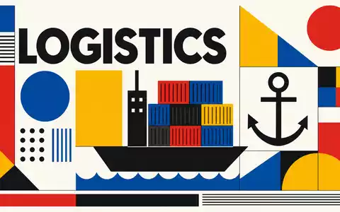 A.P. Møller - Mærsk A/S DK0010244508 Bauhaus-Poster LOGISTICS Geometrie Primärfarben Frachtschiff Anker Kreise Dreiecke - Foto: THN