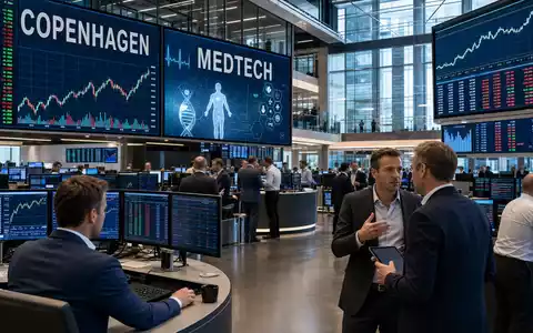 Coloplast A/S (DK0060448595) notiert an der Börse Kopenhagen, dargestellt in diesem editorialen Trading-Floor-Motiv mit Sektor-Charts - Foto: THN