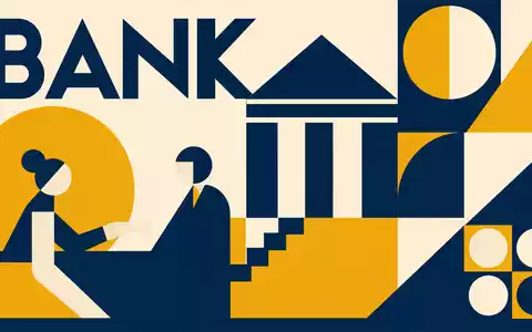 Lloyds Banking Group (GB0008706128) gehört zum britischen Bankensektor, dargestellt hier als geometrisches Bauhaus-Poster - Foto: THN