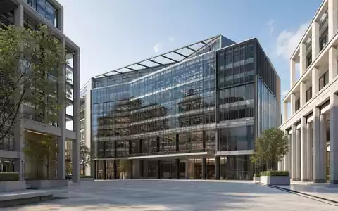 Architektur-Render eines BĂŒrogebĂ€udes visualisiert den Hauptsitz von London Stock Exchange Group, ISIN GB00B0SWJX34 - Foto: THN