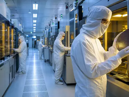 Monolithic Power Systems (ISIN US6098391054) fertigt Halbleiter in einem hochmodernen Reinraum mit Wafer-Technikern - Foto: THN