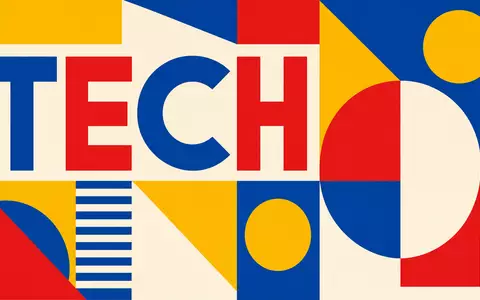 Monolithic Power Systems (ISIN US6098391054) wird hier als geometrisches Bauhaus-Poster mit dem Wort TECH interpretiert - Foto: THN